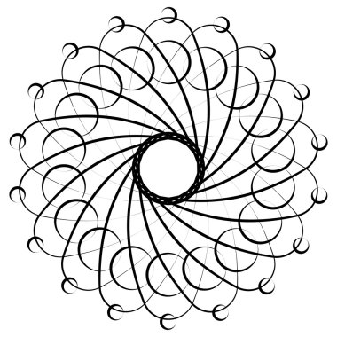 Soyut dairesel sarmal öğesi