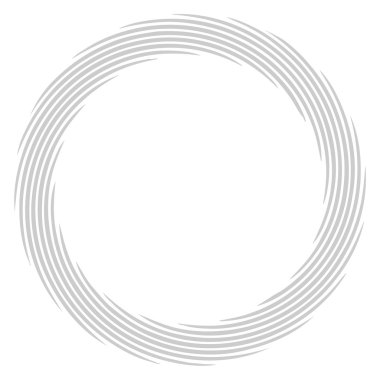 Abstract spiral concentric circles element clipart
