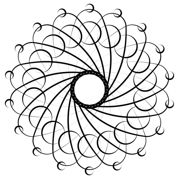 Absztrakt kör alakú spirál elem — Stock Vector