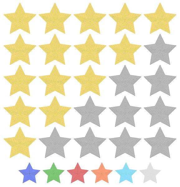 Star rating elements set — Stock Vector