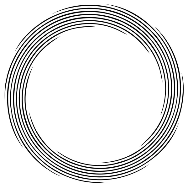 Abstrakt spiral koncentriska cirklar element — Stock vektor