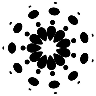 Soyut dairesel, noktalı öğesi.