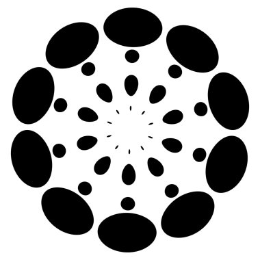 Soyut dairesel, noktalı öğesi.