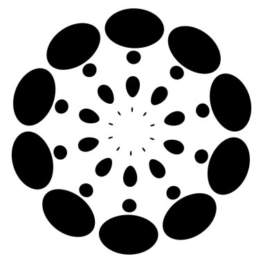 Soyut dairesel, noktalı öğesi.