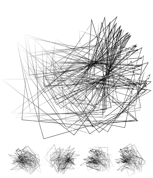 Abstrait lignes aléatoires arrière-plans ensemble — Image vectorielle