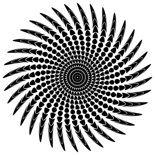 Abstract radiating concentric element — Stock Vector
