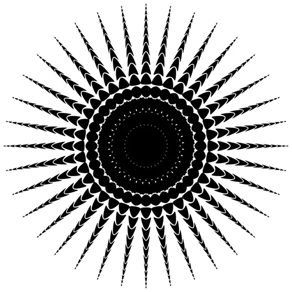 Abstracte stralende concentrische element — Stockvector