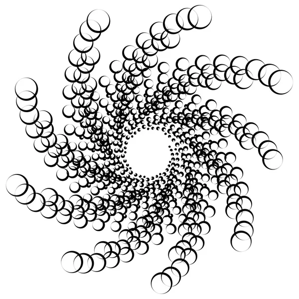 Élément abstrait avec cercles qui se chevauchent — Image vectorielle