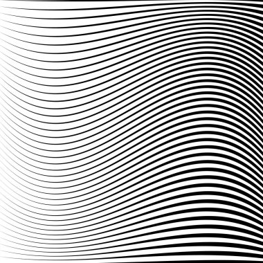 Wavy lines monochrome pattern. clipart