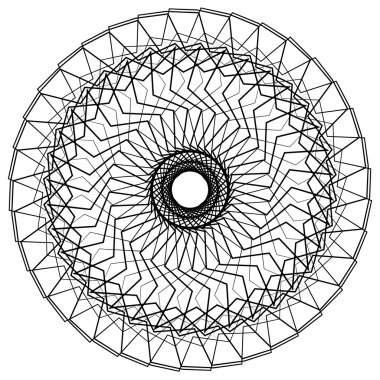 Geometrik soyut mandala öğesi