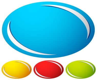 Oval, elips rozetleri, set düğmeleri