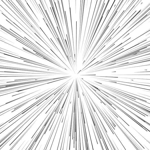 Explosion abstraite, rafale, fond de rayons — Image vectorielle