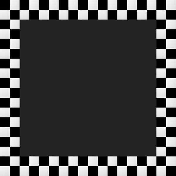 Empty checkered frame