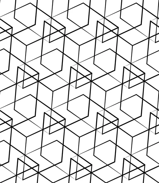 Grid, mesh seamless monochrome pattern — Stock Vector