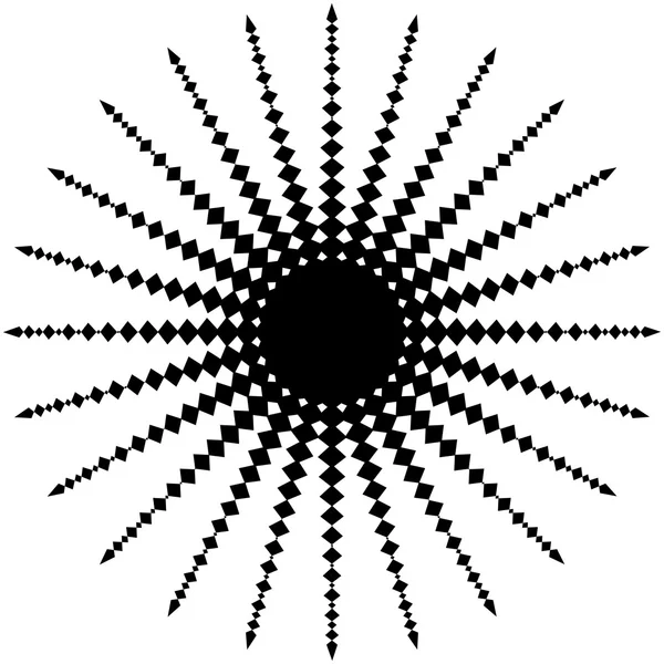 Forme abstraite de l'élément radial — Image vectorielle