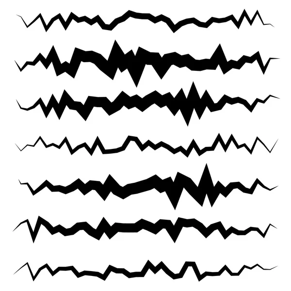 Abstrakt oregelbundna rader set. — Stock vektor