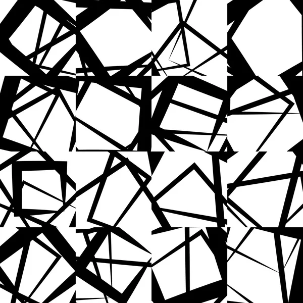 Al azar, líneas dispersas patrón de mosaico — Vector de stock