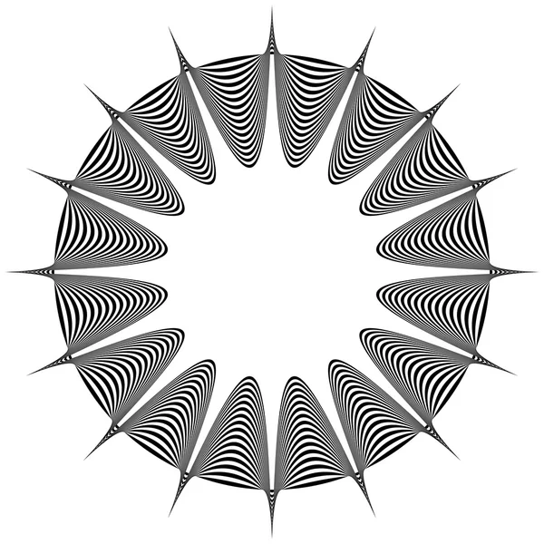 Abstracte, zwarte en witte Spitselement — Stockvector