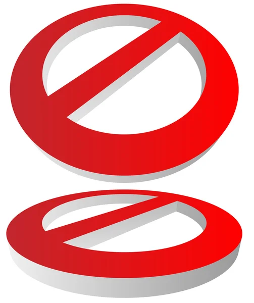禁止，限制红色标志. — 图库矢量图片