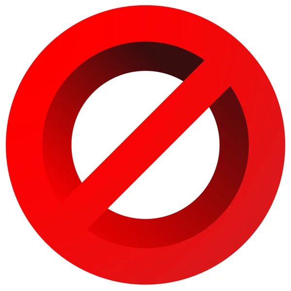 Interdiction, signe de restriction . — Image vectorielle