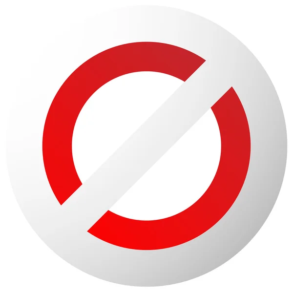 Interdiction, signe de restriction . — Image vectorielle