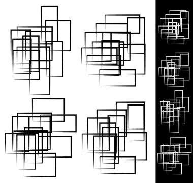 soyut kare öğeleri kümesi dağınık.