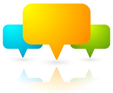 Overlapping speech bubbles   clipart