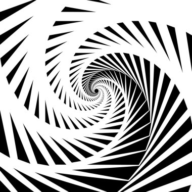 Abstract geometric spiral vortex pattern clipart