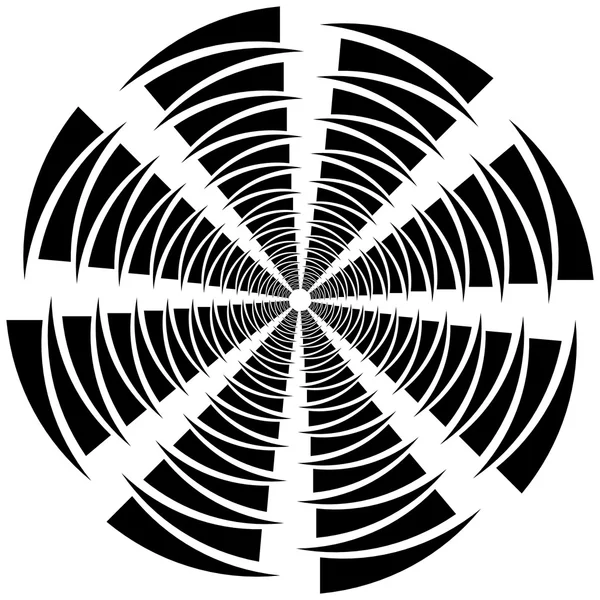 Élément spirale abstrait rotatif — Image vectorielle