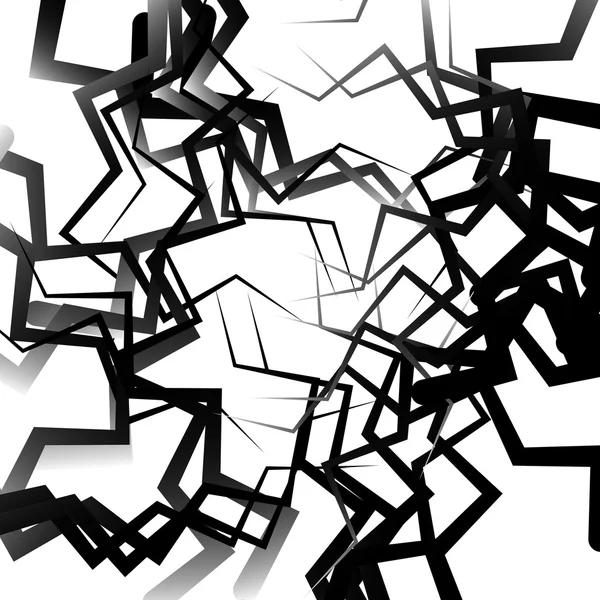 Abstracte afbeelding met onregelmatige, willekeurige lijnen. — Stockvector