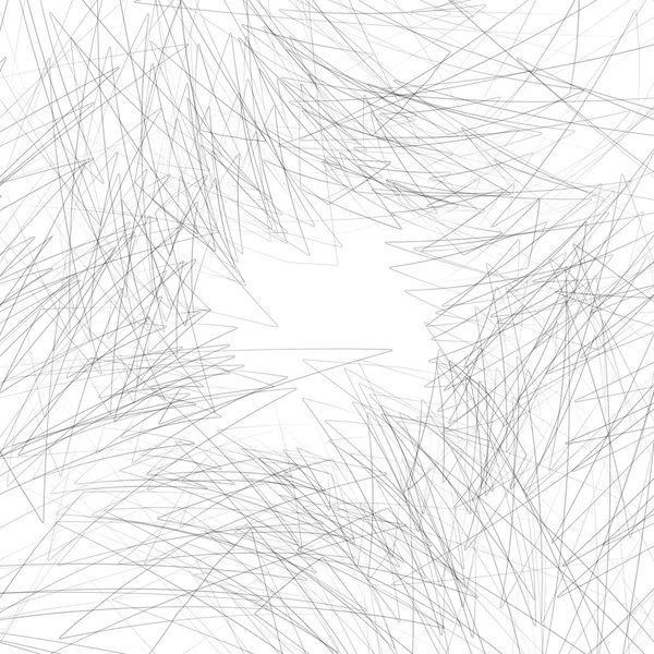Monochroom textuur met abstracte, chaotische lijnen. — Stockvector