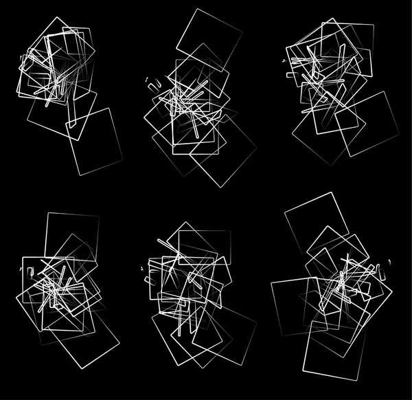 Elementos dispersos abstractos, formas conjunto — Archivo Imágenes Vectoriales