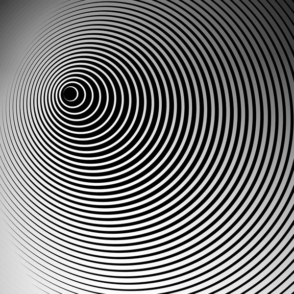 Концентрические радиальные, излучающие круги фона — стоковый вектор