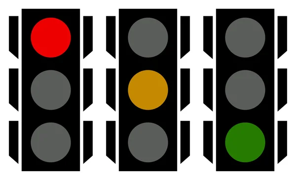 Conjunto de símbolos del semáforo . — Vector de stock