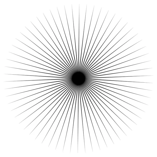 Élément pointu rayonnant abstrait . — Image vectorielle