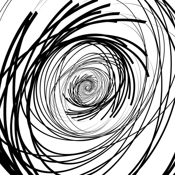 Motif monochrome spirale abstrait — Image vectorielle