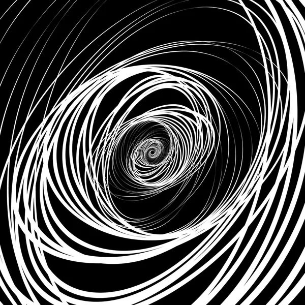 Motif monochrome spirale abstrait — Image vectorielle