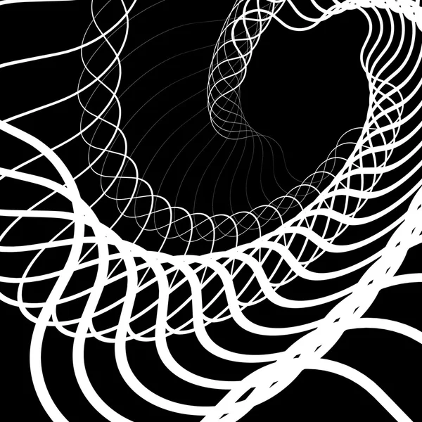 Líneas espirales elemento abstracto — Vector de stock