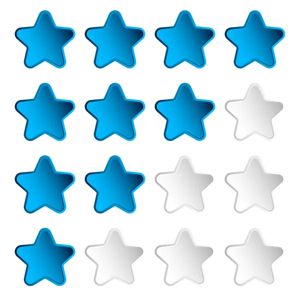 Star rating element with 4 stars — Stock Vector