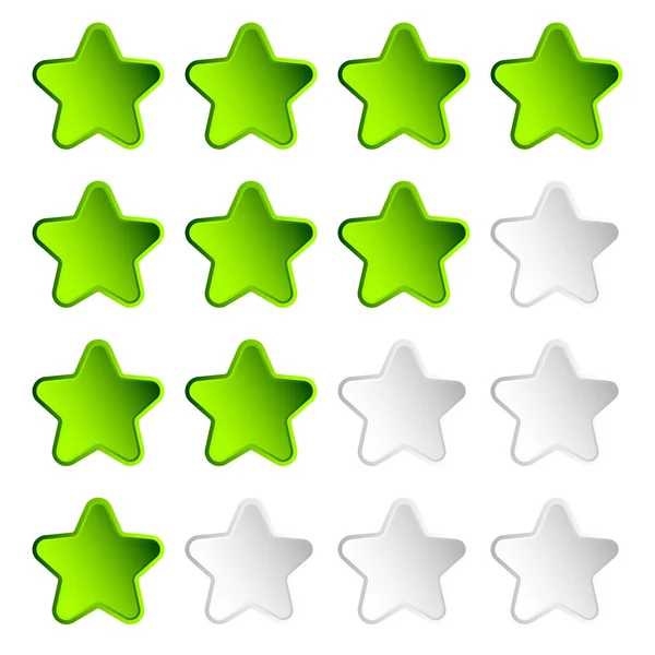 Star rating element with 4 stars — Stock Vector