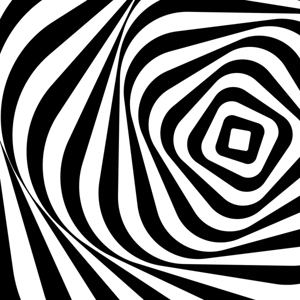 Élément spirale géométrique monochrome — Image vectorielle
