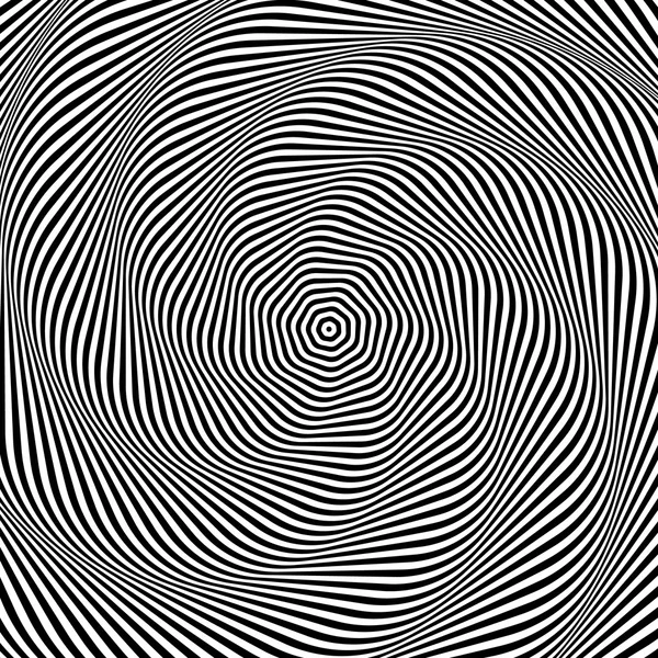 Elemento espiral geométrico monocromo — Vector de stock