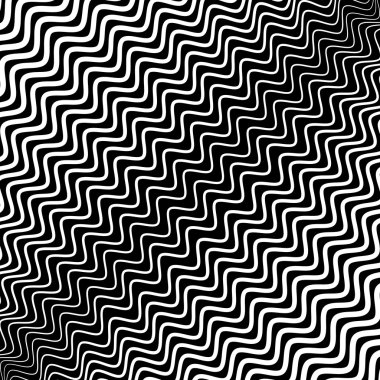 Dalgalı zikzak çizgi deseni