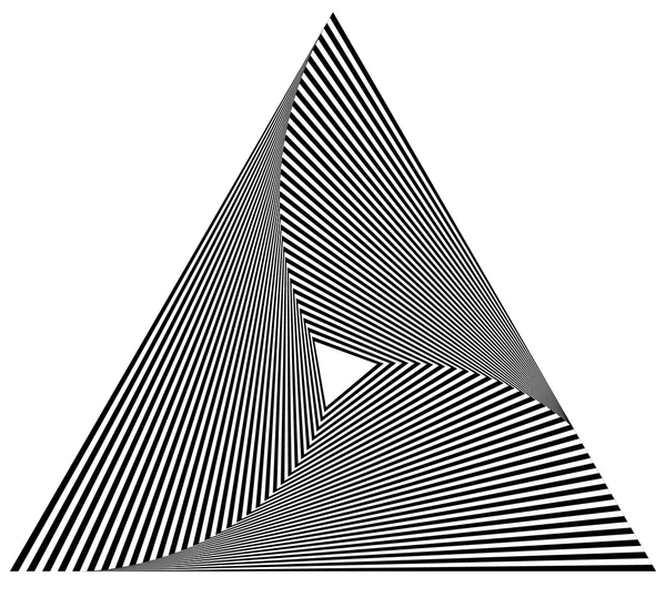 Triangle de contour rayonnant élément abstrait — Image vectorielle