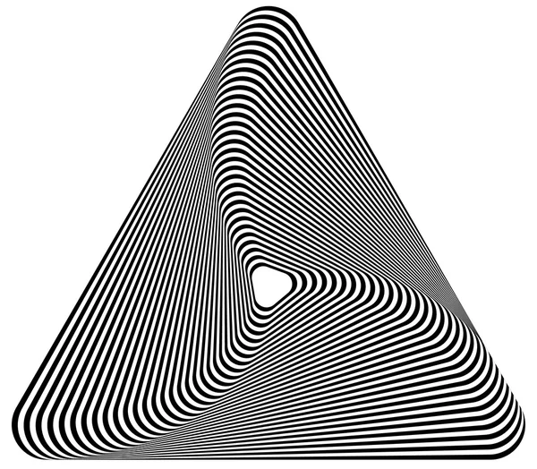 Contorno radiante triángulo elemento abstracto — Archivo Imágenes Vectoriales