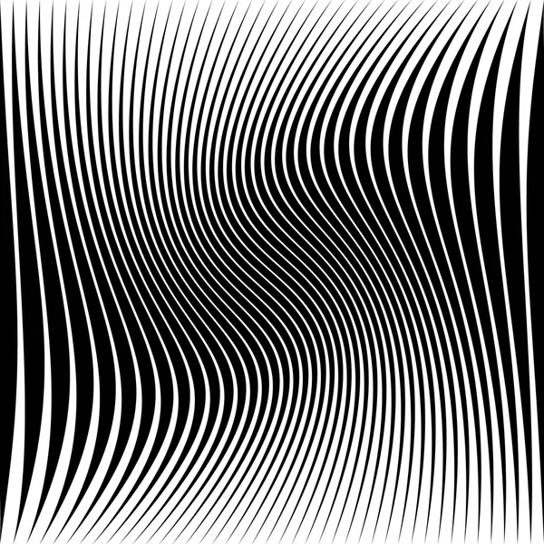 Wellenlinien monochromes Muster. — Stockvektor