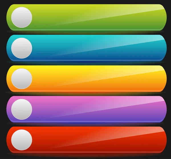 Conjunto de banners coloridos horizontais —  Vetores de Stock