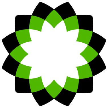 soyut geometrik çiçek