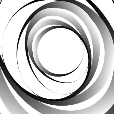 Soyut sarmal oval şekil