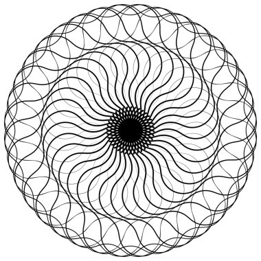 Soyut tek renkli sarmal öğesi